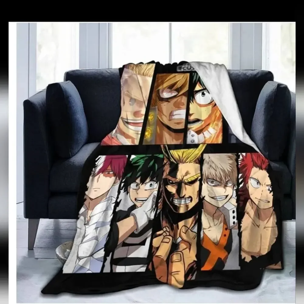 My Hero Academia Throw Blanket 40x50 Deku Bakugo Todoroki Anime New